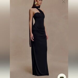 MESHKI Elegant Black Evening Dress